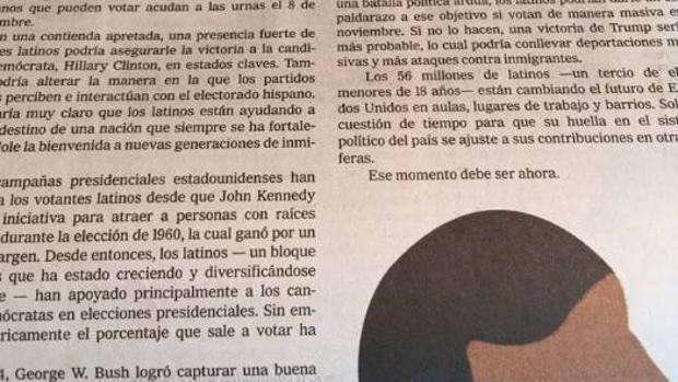 Captura del editorial del diario 'The New York Times' en español.