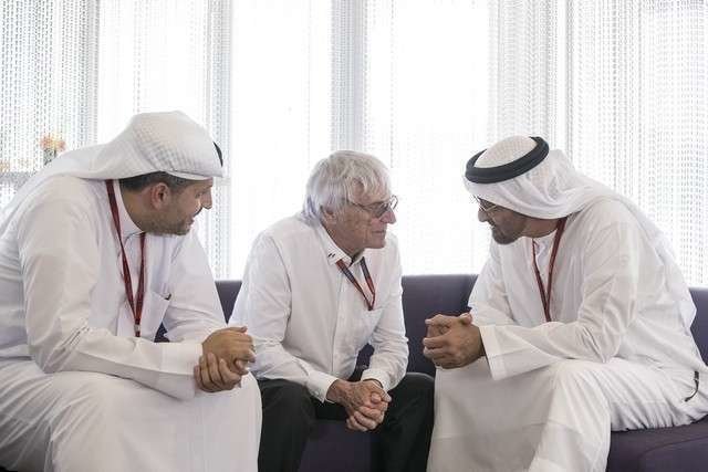 El príncipe heredero de Abu Dhabi y Bernie Ecclestone (WAM).