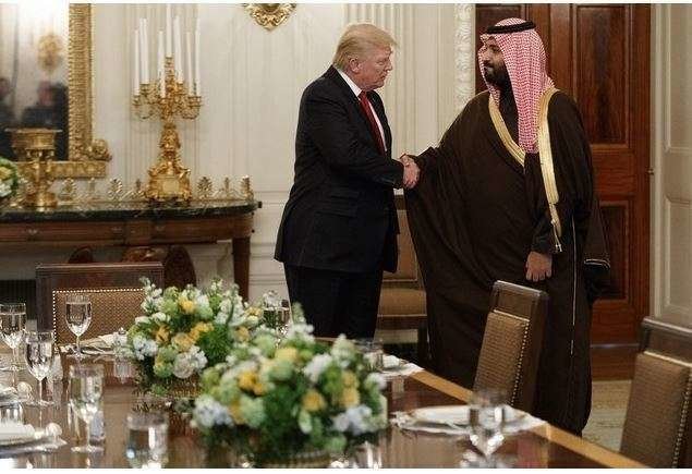 Trump recibió al príncipe heredero de Arabia Saudita en la Casa Blanca el 14 de marzo de 2017.
