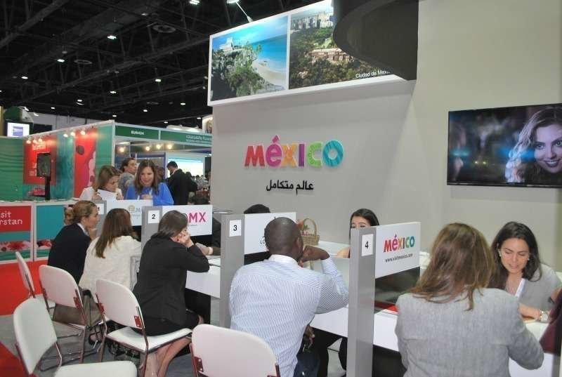 El stand de México ha registrado una destacada presencia de visitantes en la Arabian Travel Market de Dubai. (Cedida)