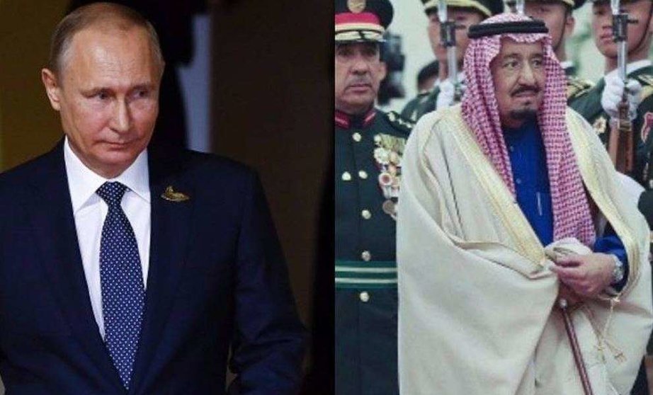 El presidente de Rusia y el Rey de Arabia Saudita.