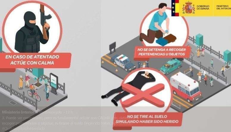 Una captura de pantalla del vídeo de la campaña del Ministerio de Interior español.