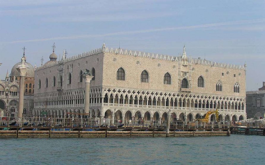 El Palacio Ducal en la famosa Plaza de San Marco en Venecia.