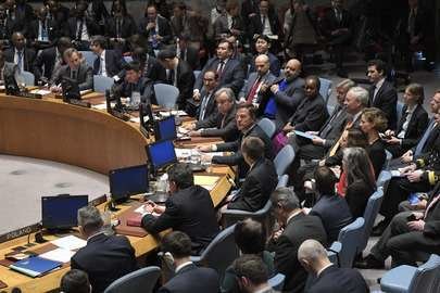 Miembros del Consejo de Seguridad de la ONU durante su sesión del pasado 28 de marzo. (Evan Schneider, ONU)