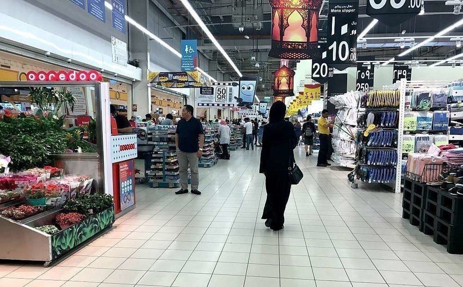 Una imagen de un supermercado de Doha en junio de 2017.