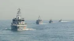 Buques en el Golfo Ar&aacute;bigo. (Fuente externa)