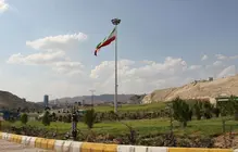 Bandera de Ir&aacute;n en Tabriz. (EL CORREO)