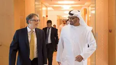 Bill Gates en EAU en 2020. (Casa del príncipe de Abu Dhabi)