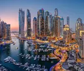 Atardecer en Dubai Marina. (Instagram)