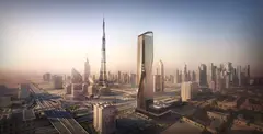En primer t&eacute;rmino la torre Wasl en Dubai. (Twitter)