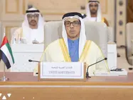El jeque Mansour durante su participaci&oacute;n en una Cumbre en Riad, (WAM)