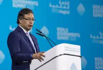 Petro, durante su intervención  en Dubai en la Conferencia de las Naciones Unidas sobre el Cambio Climático (COP28) en noviembre de 2023i. (WAM)