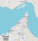 Situaci&oacute;n geogr&aacute;fica del estrecho de Ormuz, a solo 100 kil&oacute;metros de Ras al Khaimah y a 200 de Dubai. (Google Maps)