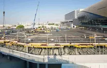 Avance de las obras en el vertipuerto DXB. (Dubai Media Office)