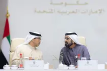 Un momento de la reunión del Gabinete emiratí este miércoles. (Dubai Media Office)