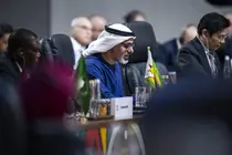 El príncipe heredero de Abu Dhabi en el G-20 de este sábado. (WAM)