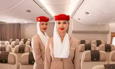 Tripulantes de cabina de la aerolínea de Dubai. (Emirates)