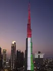 El Burj Khalifa iluminado con la bandera de EAU. (Instagram)