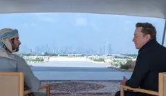 El jeque Hamdan y Musk en Dubai. (Instagram)