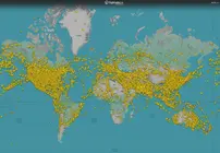 La web de seguimiento de vuelo en tiempo real, Flightradar24, mostr&oacute; una imagen impresionante de los cielos por Fin de A&ntilde;o.