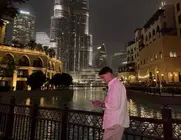 Jos&eacute; Manuel Garc&iacute;a Naranjo, exfutbolista espa&ntilde;ol en la plaza del Burj Khalifa en Dubai. (Instagram)