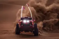 Un veh&iacute;culo en el desierto de Abu Dhabi. (Instagram)