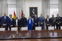 Representantes de las dos empresas en Madrid. (WAM)