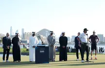 Nacho Elvira, tras ganar el torneo de golf de Dubai. (WAM)