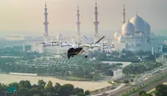 El Midnight, dise&ntilde;ado por Archer Aviation, tiene capacidad para cuatro pasajeros y un piloto. (Oficina de Inversiones de Abu Dhabi)