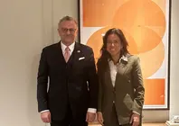 Lana Nusseibeh y Mark Rutte. (X)