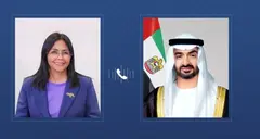 Los presidentes de EAU y Venezuela. (WAM)