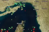 Movimiento de buques en el estrecho de Ormuz. (X)