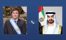 Los presidentes de EAU y de Argentina. (WAM)