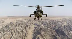 Helic&oacute;ptero Apache en la regi&oacute;n de Oriente Medio. (X)