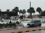 Lluvia en EAU este lunes. (Richard Ramos)