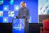 El jeque Shakhboot bin Nahyan Al Nahyan durante su participaci&oacute;n en la Conferencia de Mauricio. (WAM)