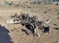 Imagen de la Guardia Revolucionaria iran&iacute; de restos de un avi&oacute;n de EEUU.