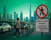 La Polic&iacute;a de Dub&aacute;i difundi&oacute; esta imagen para reforzar la seguridad vial.