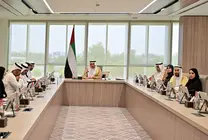 En el centro de la imagen el presidente del FNC de EAU. (WAM)