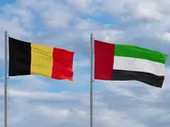 Las banderas de B&eacute;lgica y EAU. (WAM)