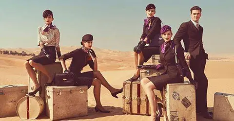 Personal de cabina de Etihad Airways. (Cedida)