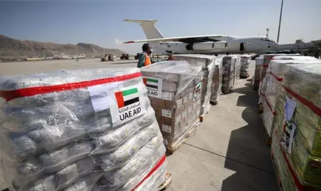 Una imagen de ayuda emirat&iacute; a Pakist&aacute;n. (Fuente externa)