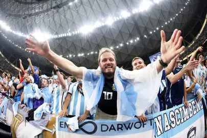 La alegría de los argentinos en Qatar. (Twitter)