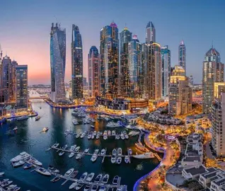 Atardecer en Dubai Marina. (Instagram)