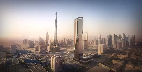 En primer t&eacute;rmino la torre Wasl en Dubai. (Twitter)
