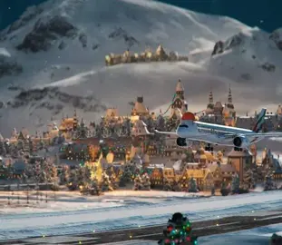 Una captura de pantalla del vídeo de Emirates por Navidad.