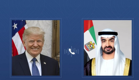 Los presidentes de EAU y EEUU. (WAM)