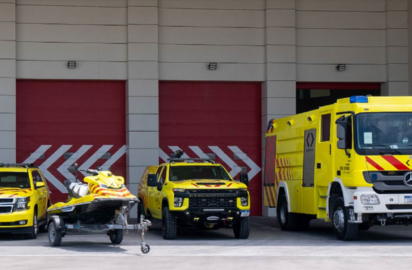 Veh&iacute;culos de Defensa Civil en EAU. (Fuente externa)