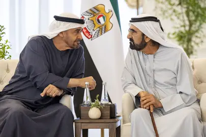 El presidente y y el vicepresidente de EAU. (WAM)