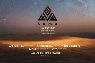 Cartel anunciador del Festival musical en el desierto de EAU. (Cedida)